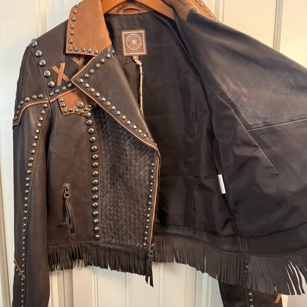 Double D Ranch “Jacket, Of The West” – Bronco Leather Statement Piece - Picture 3 of 3